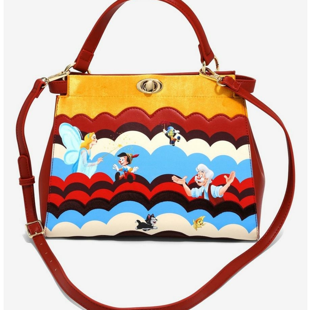 Danielle Nicole Pinnochio Satchel Bag Crossbody 2 styles in 1 Burgundy Fairy